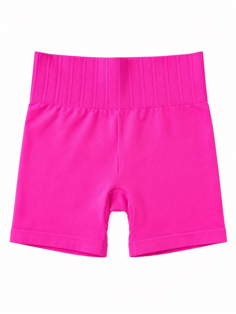 Bright Pink Stretch Workout Bike Shorts